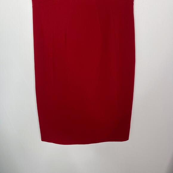 Diane Von Furstenberg 8 Rubiate Red Geovana Sleeveless Sheath Dress Scoop Neck - Picture 5 of 14